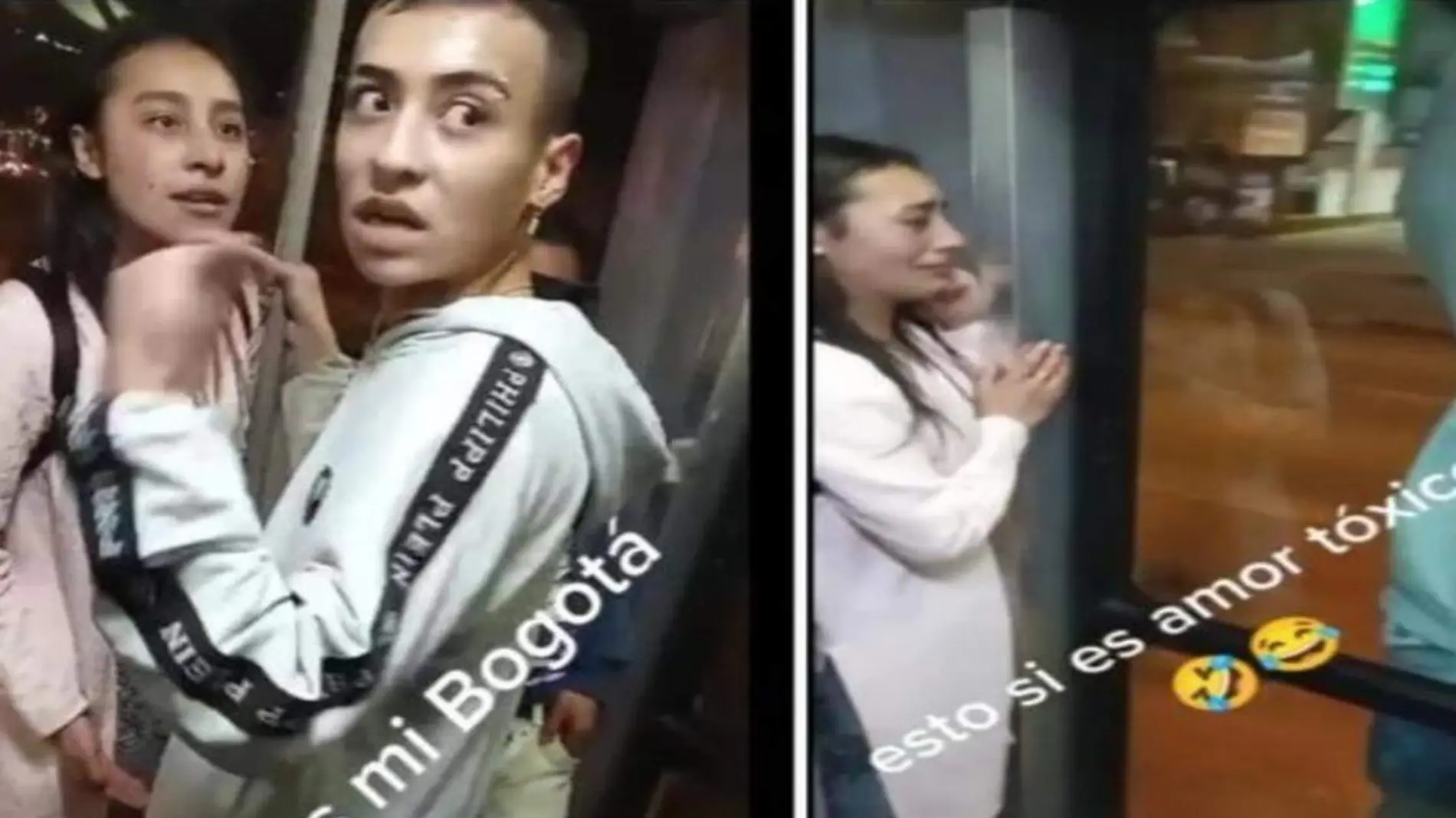 Pelea de novios con colgado en la puerta de metrobús, es tendencia en redes